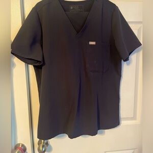 Navyish XL Figs Catarina 1 pocket top, XL Figs Zamora joggers *STAIN*